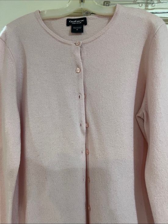 Lord & Taylor Sweaters - Lord & Taylor Pale Pink Cashmere Button Cardigan
